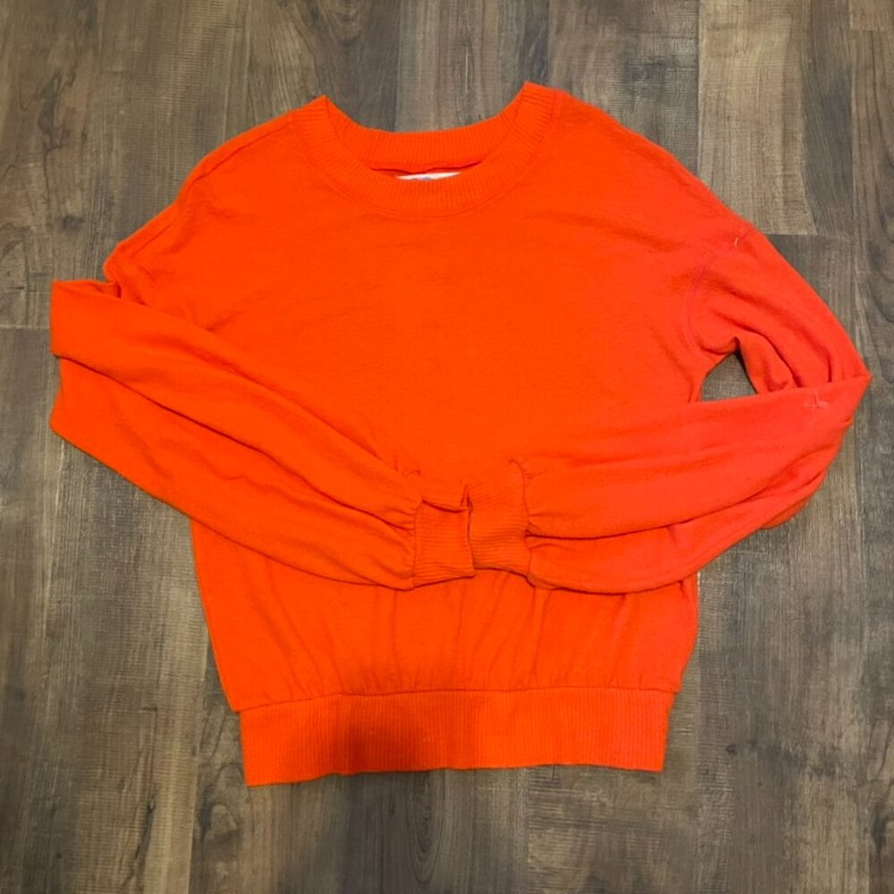 FP Beach Bright Orange Lightweight Pullover Sweater Women’s M - Picture 3 of 8